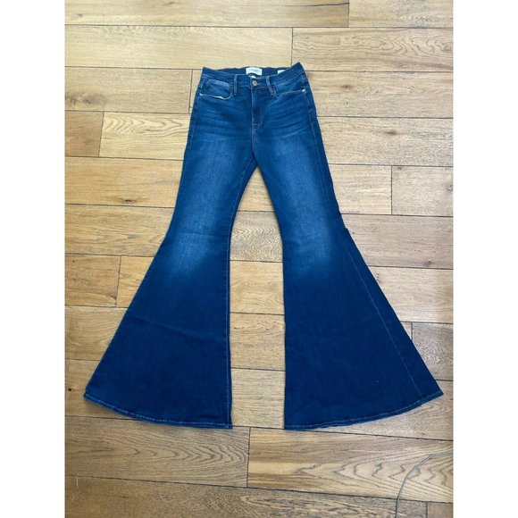 Frame Le High Super Flare Jeans Cantine Blue NWOT - Picture 6 of 11